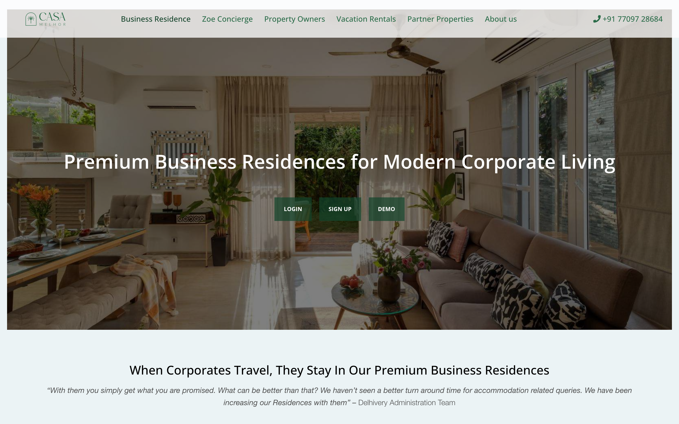 Casa Melhor — Premium home interiors for India's rising middle class.